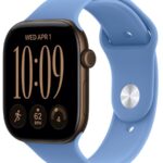 Умные часы Apple Watch Series 12 46mm Dark Bronze Aluminum Case with Sport Band Wildflower Blue