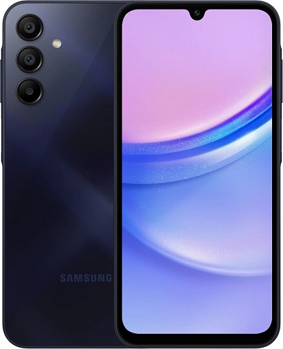 an8j77y09ehsqlqq1ob5346dtabpsph8 Смартфон Samsung Galaxy A15 6/128 ГБ, черный (Blue Black) — изображение 1