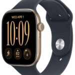 Умные часы Apple Watch Series 12 46mm Light Gold Aluminum Case with Sport Band Navy Blue